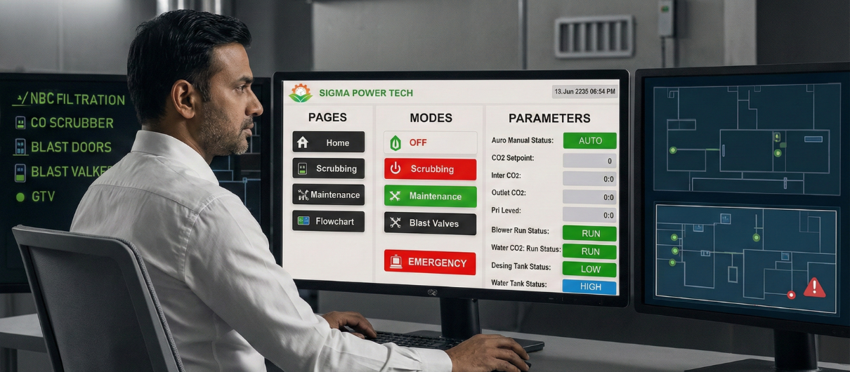 Shelter Control Systems for Blast, NBC & Air Safety Protection