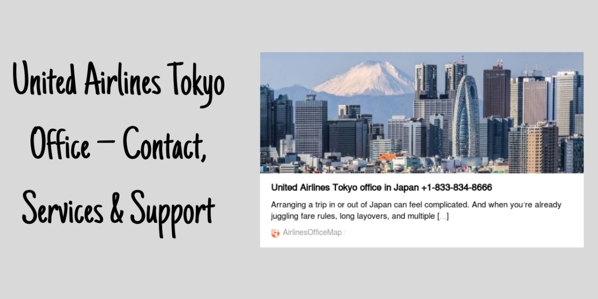 United Airlines Tokyo Office – Contact, Services & Support