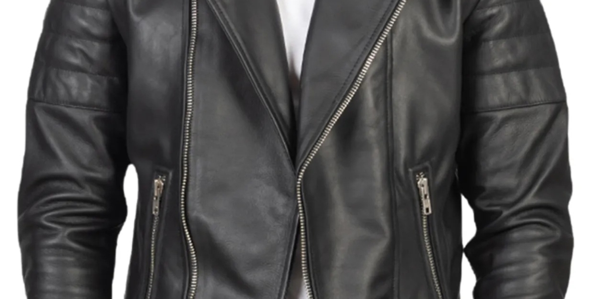 Faisor Black Leather Biker Jacket – Bold Design with Everyday Edge