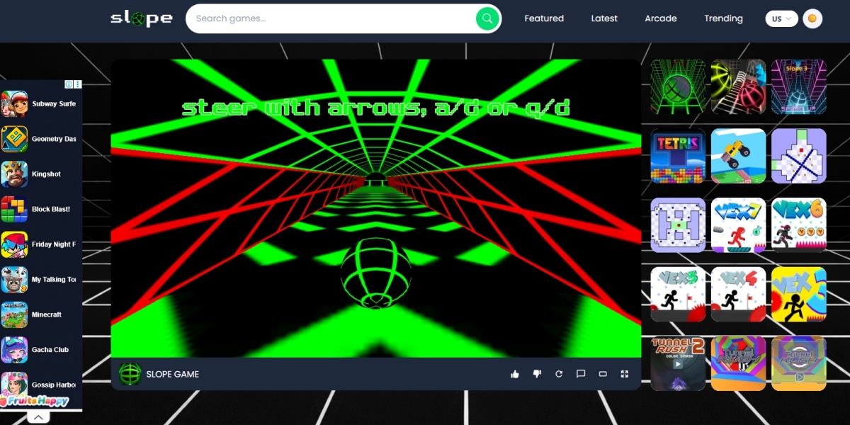 Discovering a Simple but Challenging Arcade Game: Slope Game